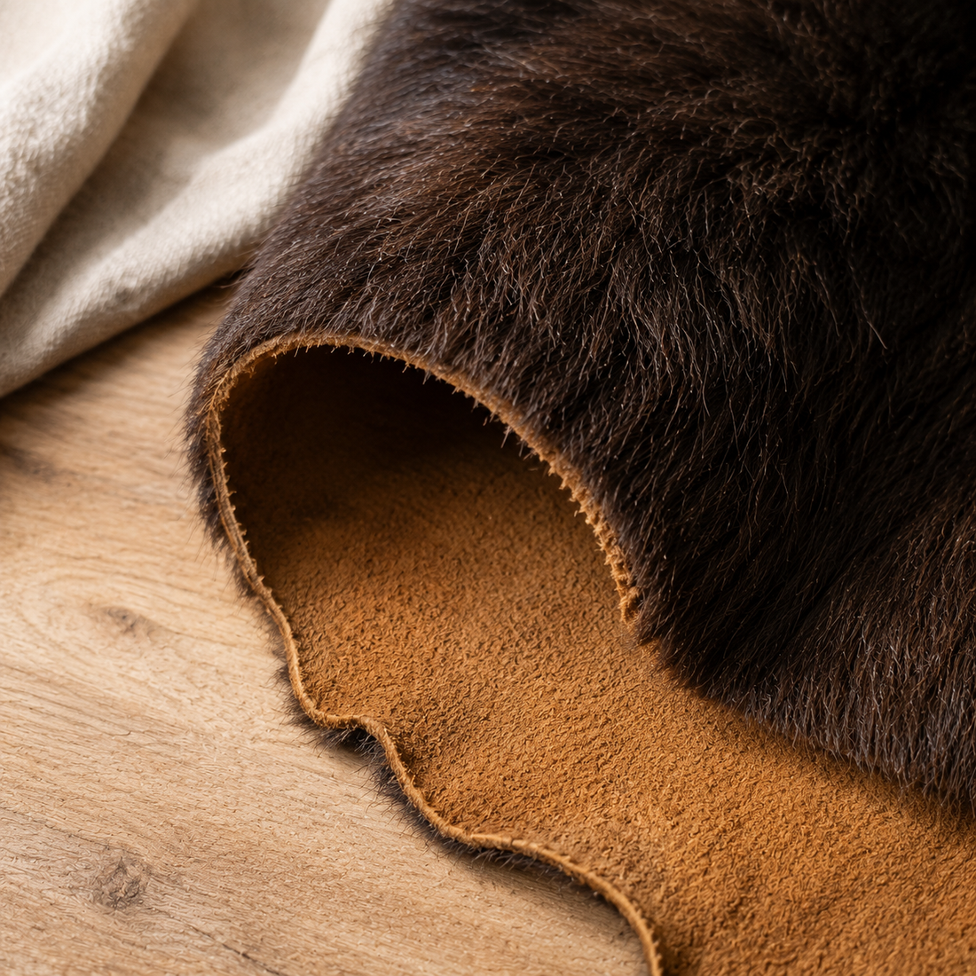 Locally Tanned Bison Hides