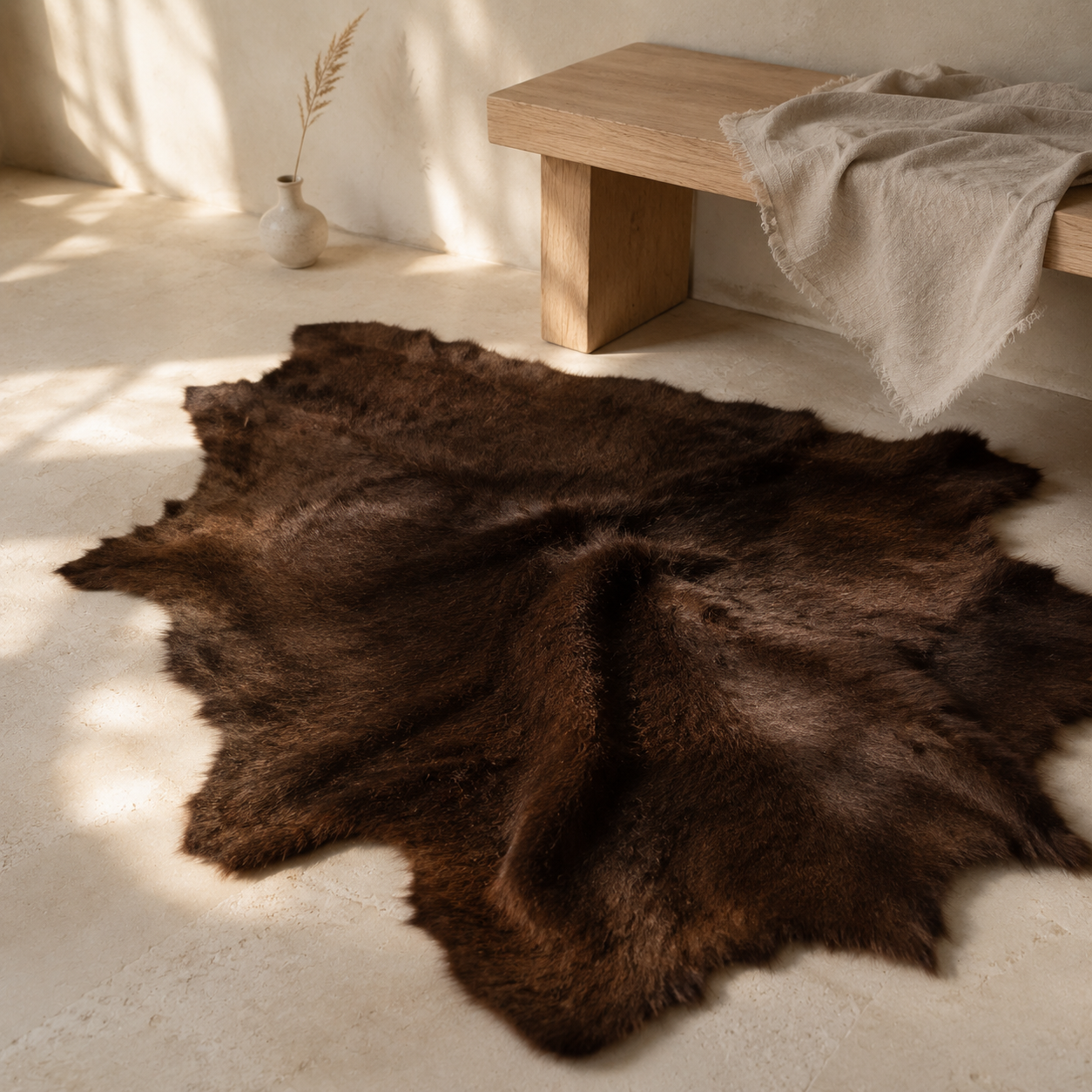 Locally Tanned Bison Hides